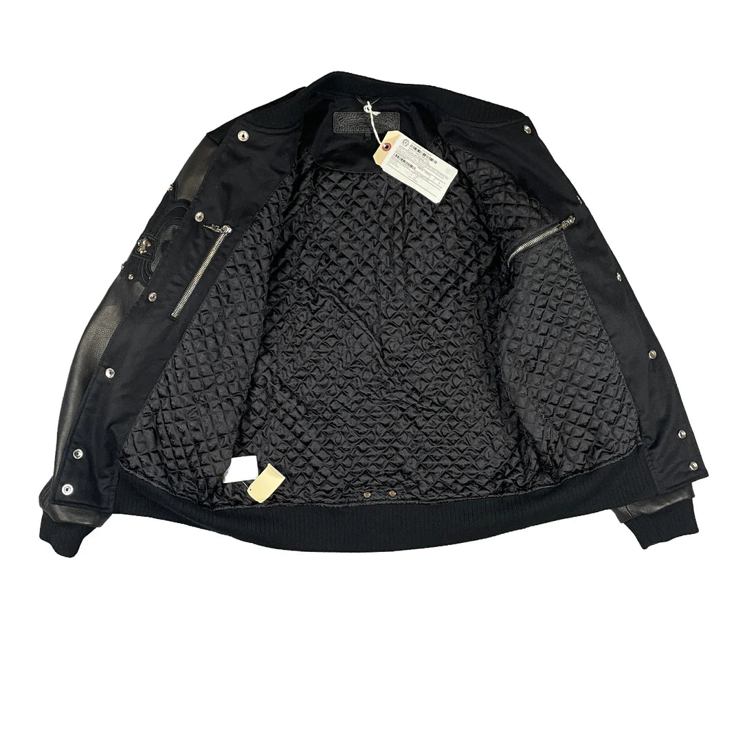 Chrome Hearts Leather & Cashmere Letterman Jacket